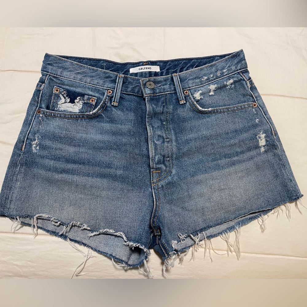 GRLFRND Blue Denim Shorts